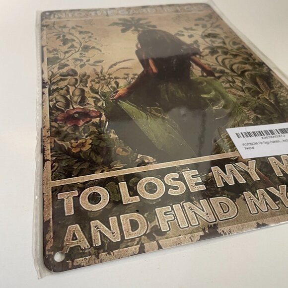 “Into the Garden I Go” Tin Sign - Picture 2 of 6